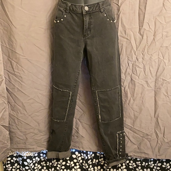 Allen B. By Allen Schwartz Denim - Allen B jeans with studs and patches